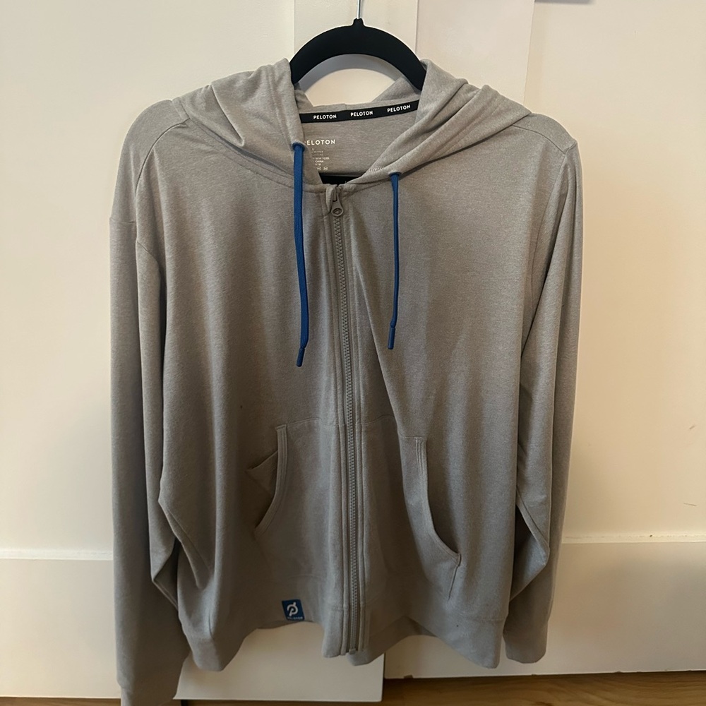 Peloton Gray Full Zip Long Sleeve Active Hoodie
